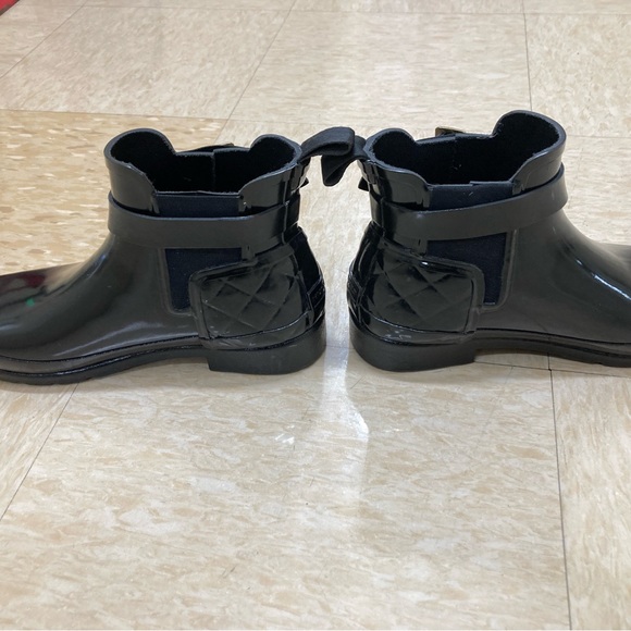 Hunter refined grossfit slim rain bootie size 8 black new without tags - Picture 9 of 12